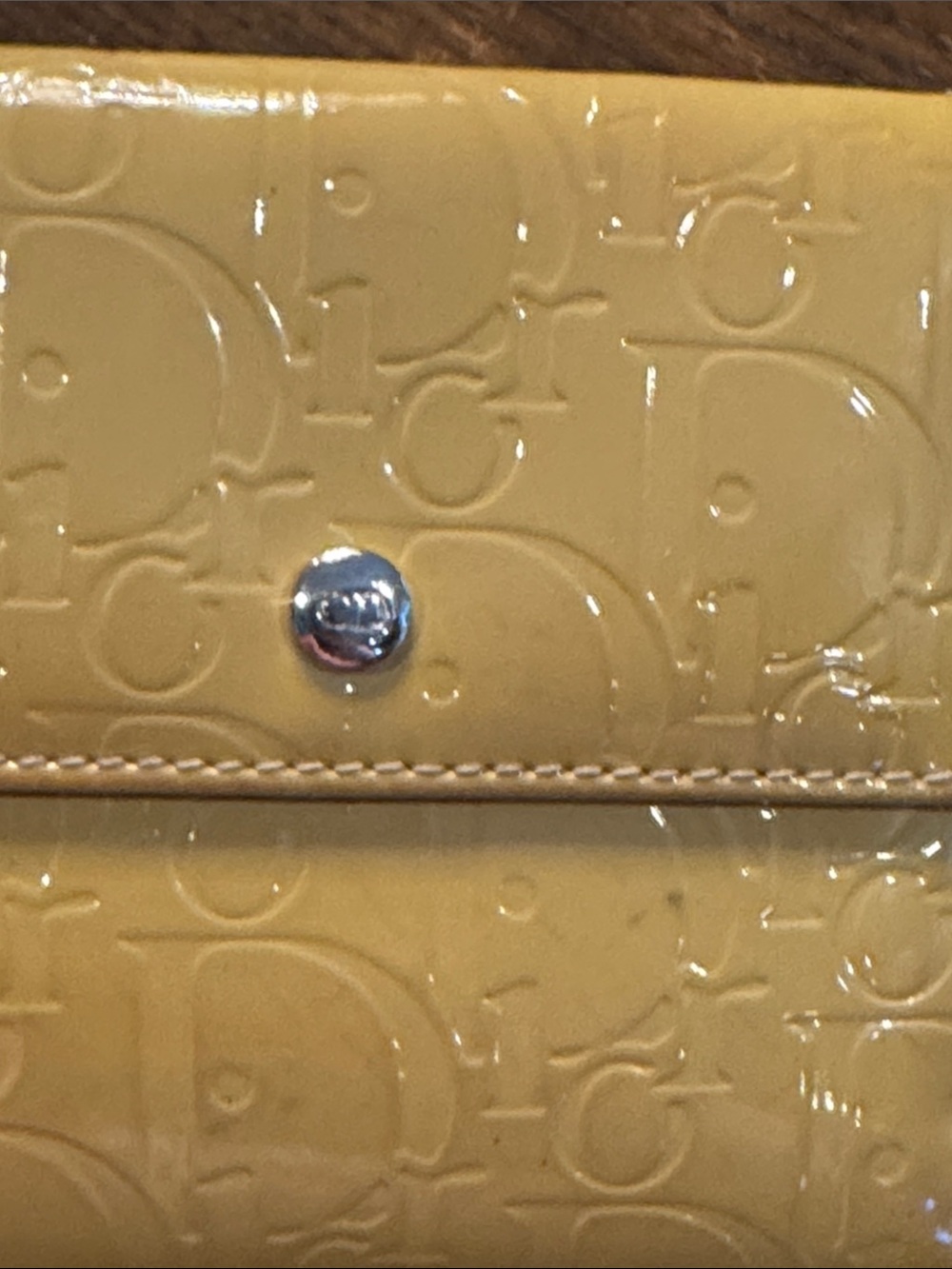Dior Leather Wallet - Pale Mustard Yellow - Picture 3 of 10